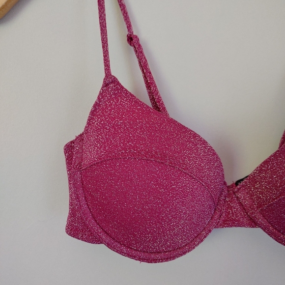 Triangl Grape Sparkle Macia Set Bikini Swimsuit Size XS Pink - Picture 9 of 16